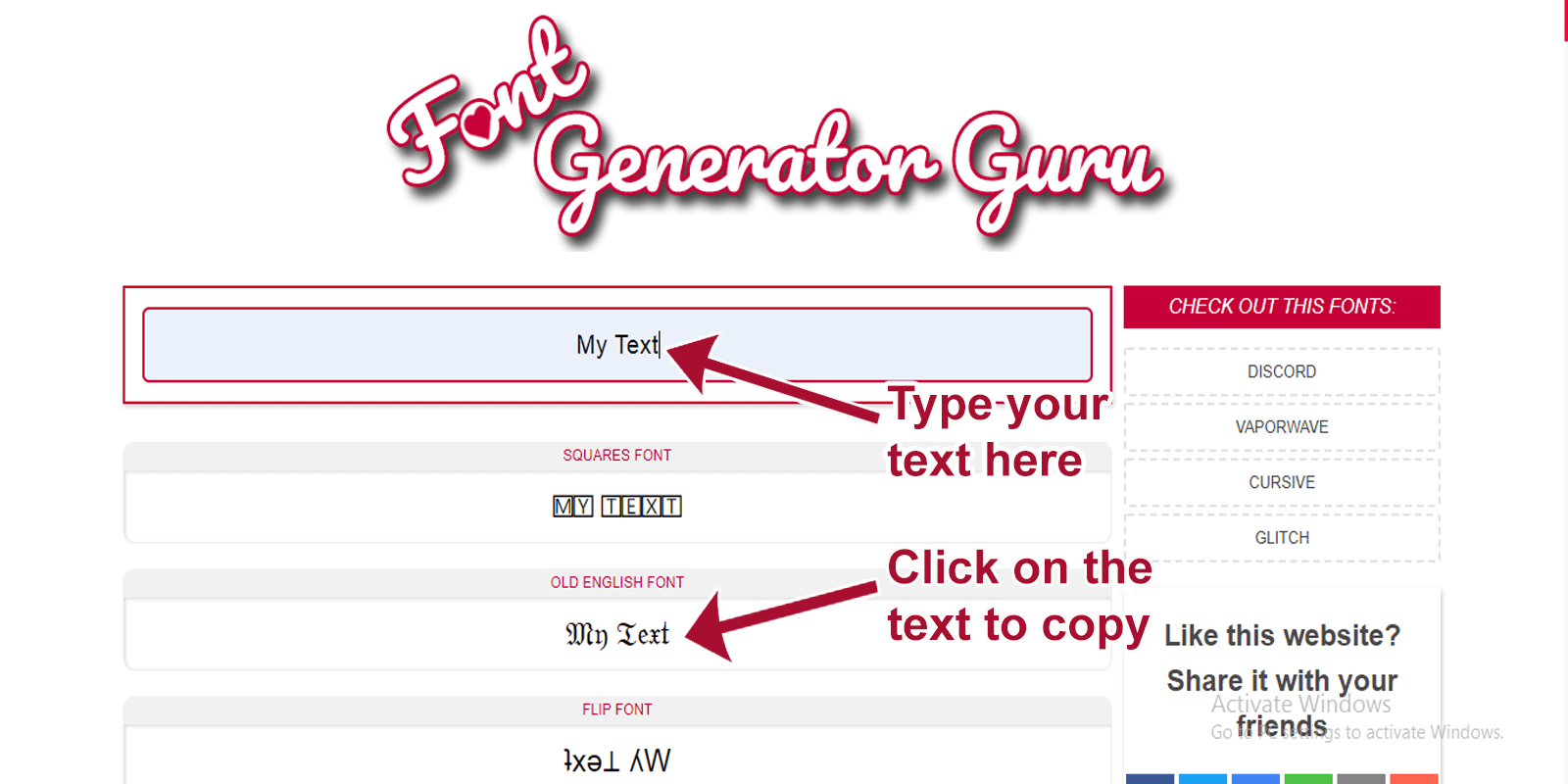 gothic font generator copy and paste text